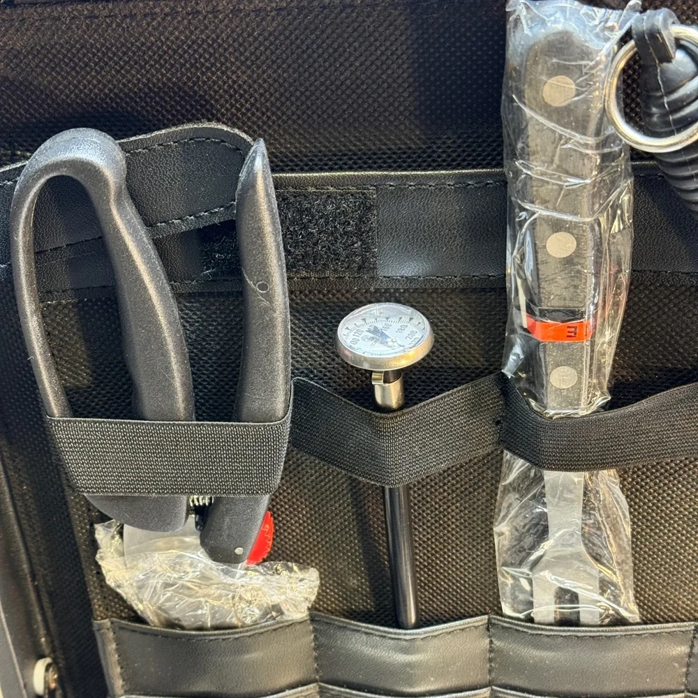 Vintage BergHOFF Worldwide 16 Piece Knife Set In Black Locking Carry Briefcase - Picture 5 of 11